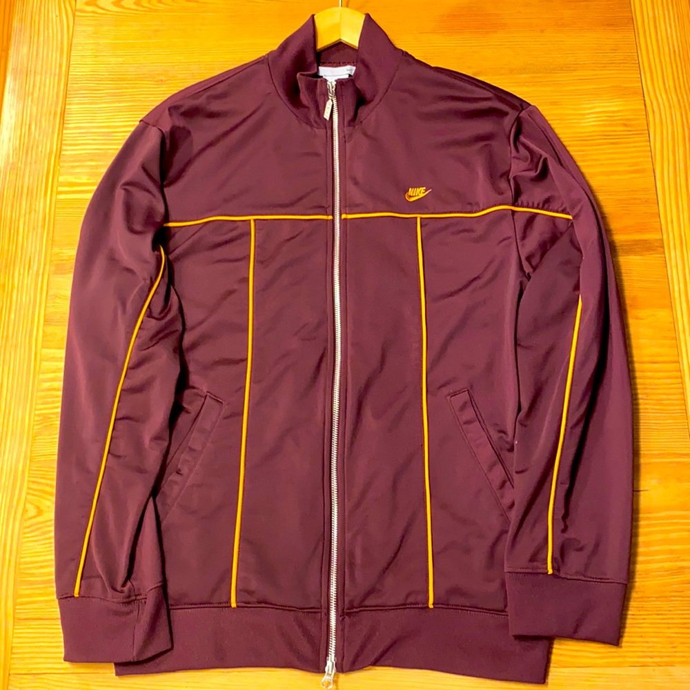 Retro Nike Track Jacket Men’s M Maroon Gold WFT
